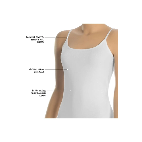 Akp�nar �ama��rlar� Kad�n �p Ask�l� Atlet 6'L� %100 Pamuklu