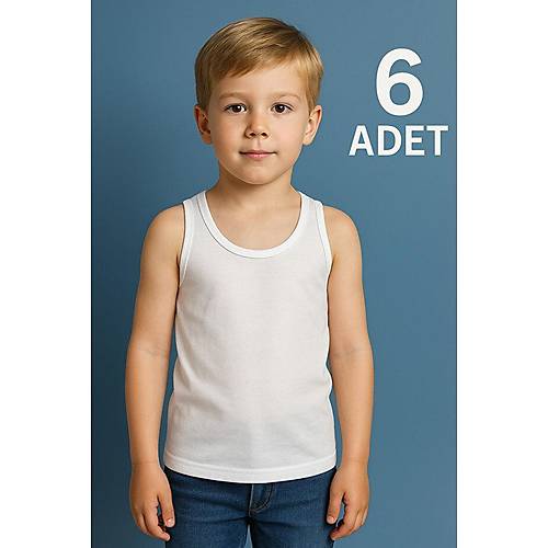 Akp�nar �ama��rlar� Erkek �ocuk Penye Atlet 6'L�