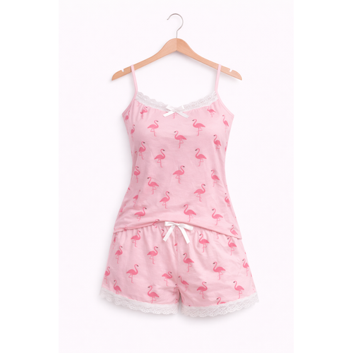 S�la Sella Bamboo Kad�n �ortlu Pijama Tak�m� � Ask�l� Dantel Detayl�