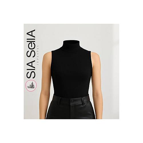 S�la Sella Siyah Kad�n Bo�azl� Atlet