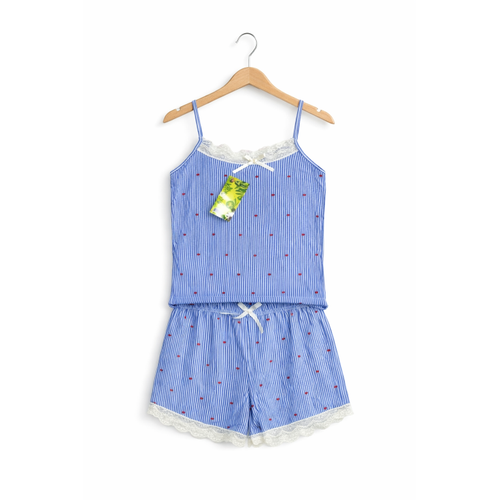 S�la Sella Bamboo Kad�n �ortlu Pijama Tak�m� � Ask�l� Dantel Detayl�