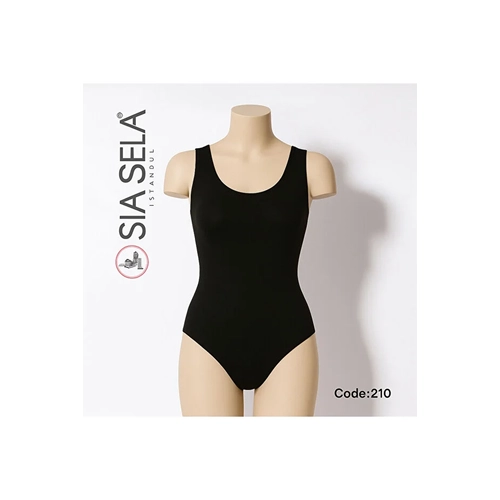 S�la Sella Kad�n Siyah Klasik Atleti Body � S�f�r Kol