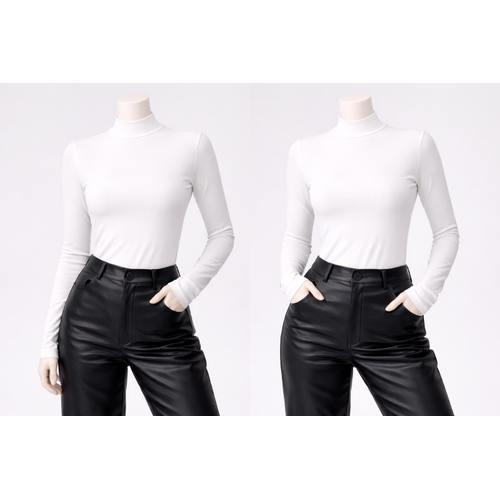 Kad�n Siyah Ten Uzun Kollu 2'li Body