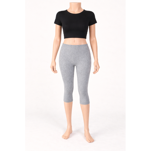 Diz Alt� %100 Pamuklu Penye Tayt, B�y�k Beden Tayt, Kapri Tayt