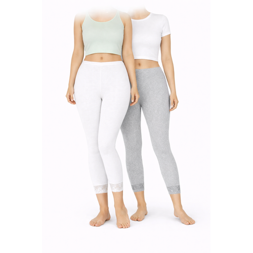 Uzun Penye Tayt, Uzun Tayt, B�y�k Beden Tayt, Pamuklu Tayt B�y�k Beden %100 Pamuklu 2'li Paket