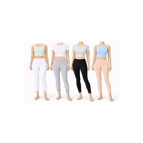 Uzun Penye Tayt, Uzun Tayt, B�y�k Beden Tayt, Pamuklu Tayt B�y�k Beden %100 Pamuklu 4'l� Paket