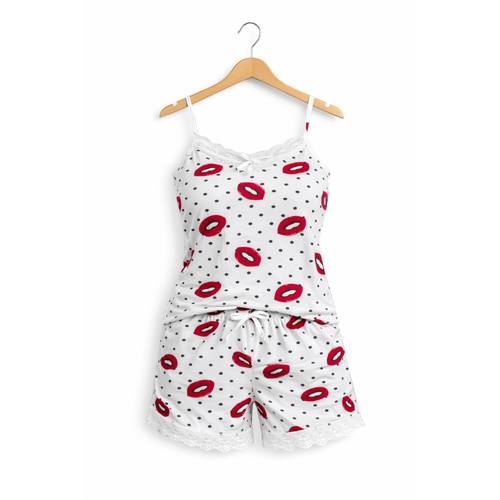 S�la Sella Bamboo Kad�n �ortlu Pijama Tak�m� � Ask�l� Dantel Detayl�