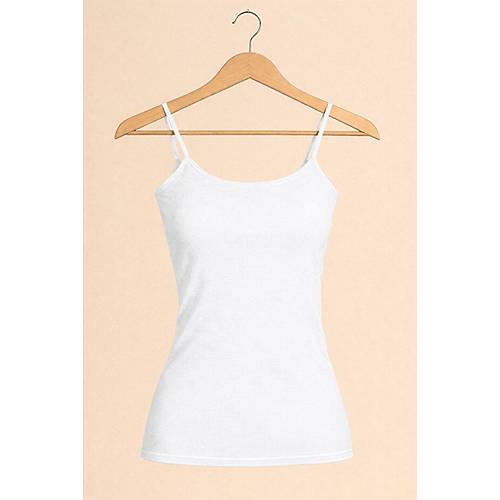 Kad�n Ribana �p Ask�l� Atlet 3'L� %100 Pamuklu Siyah Beyaz Ten