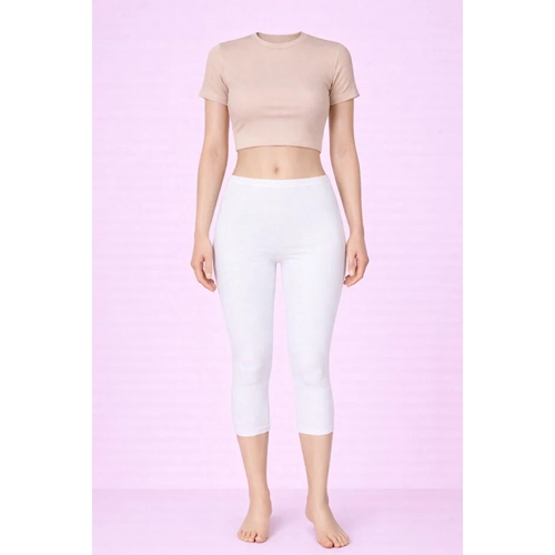 Diz Alt� %100 Pamuklu Penye Tayt, B�y�k Beden Tayt, Kapri Tayt 4 Renkli Paket