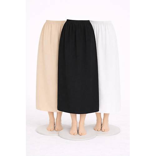 J�pon Kombinezon Astar, Uzun Tam Boy Etek Astar�, ��lik Astar, 3 Renkli Paket