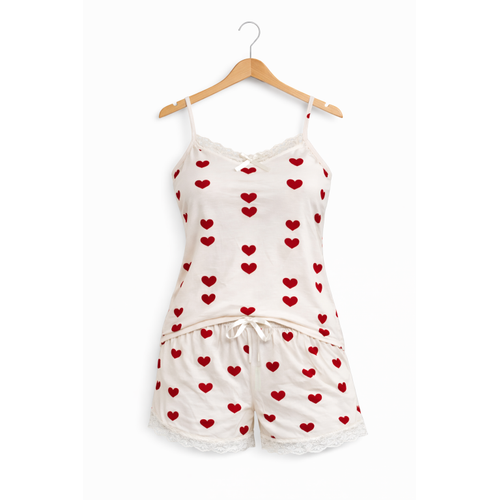 S�la Sella Bamboo Kad�n �ortlu Pijama Tak�m� � Ask�l� Dantel Detayl�