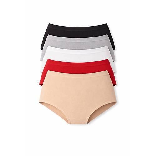 Ribana Kad�n K�lot %100 Pamuklu 5 Adet Renkli K�lot