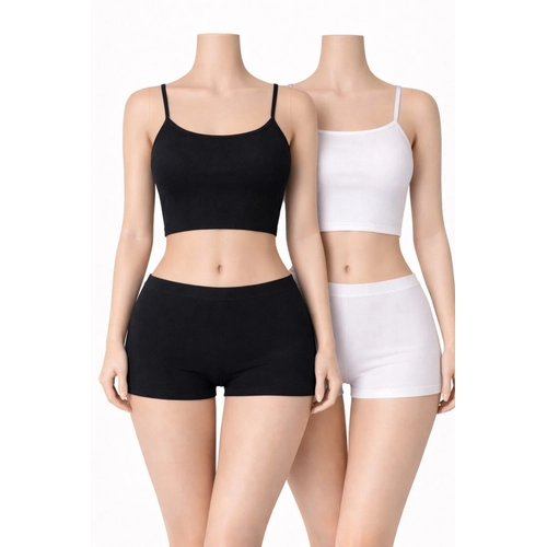 Likral� Kad�n Mini �ort, Kad�n Boxer, Kad�n �� Giyim Boxer %95 Pamuk %5 Likra 2 Renkli Paket