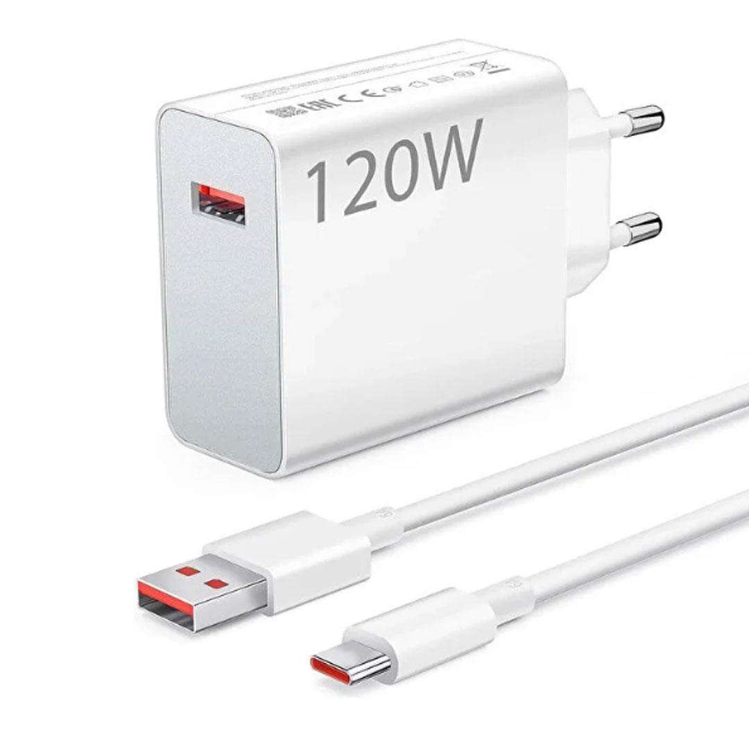120 W Turbo Hızlı Şarj Seti (USB Type-c Kablo ve Adaptör)