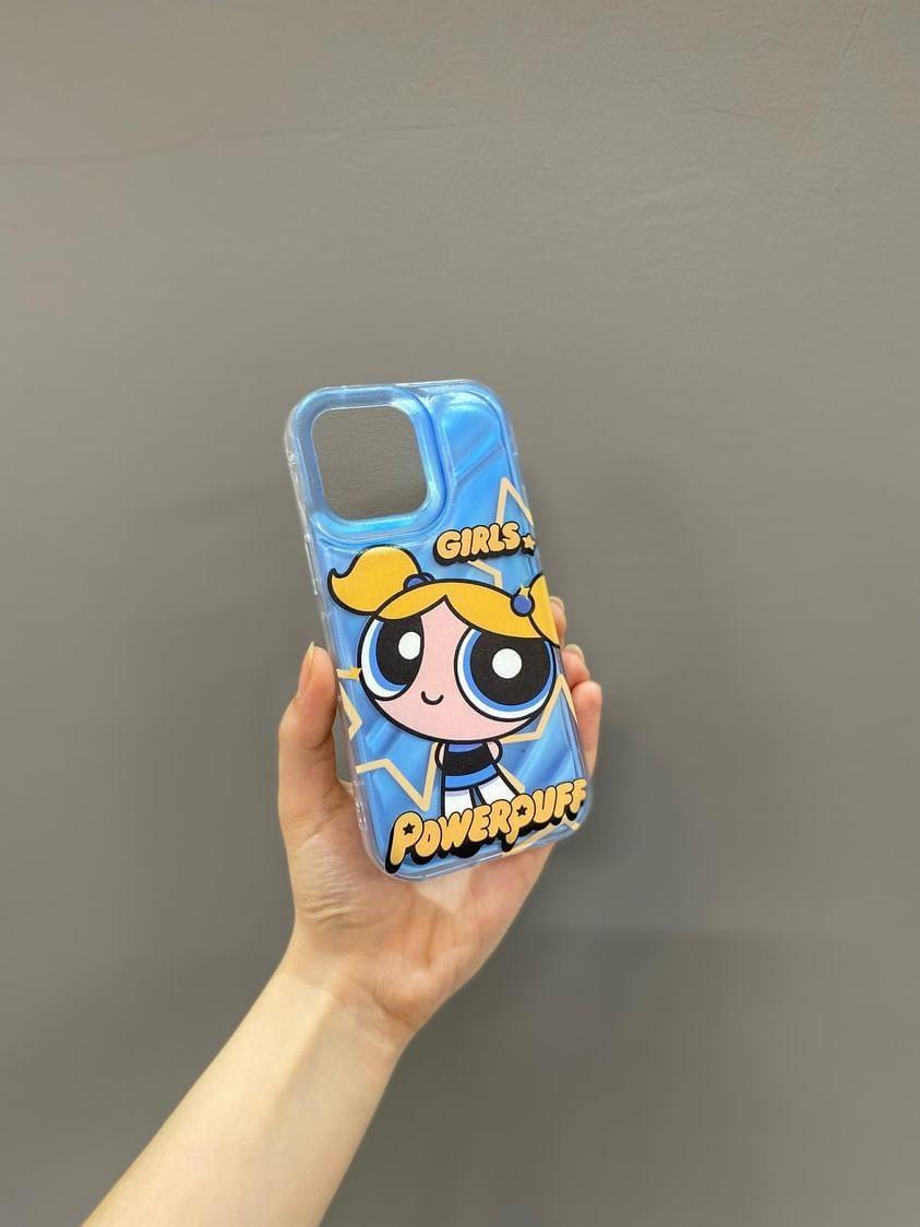 Iphone Uyumlu Powerpuffs Girl Kılıf Mavi