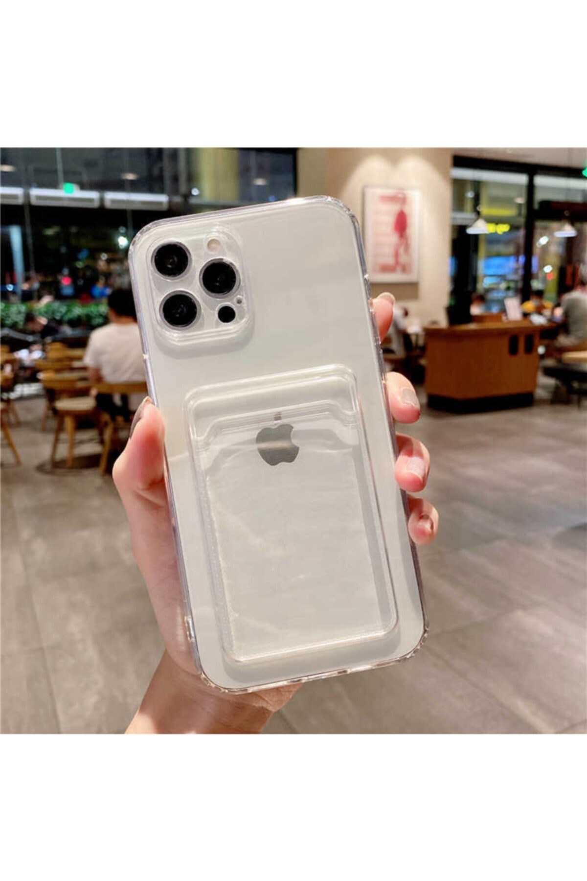 Şeffaf Silikon Cüzdan Kılıf Iphone 11 Pro Uyumlu Kamera Korumalı