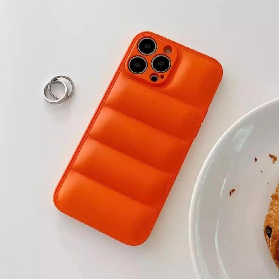 Iphone Uyumlu Puffer Kılıf Turuncu