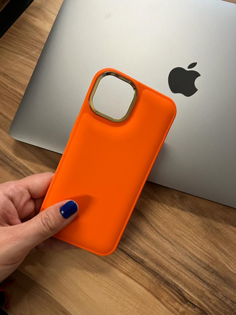 Iphone Uyumlu Puffer Kılıf Turuncu