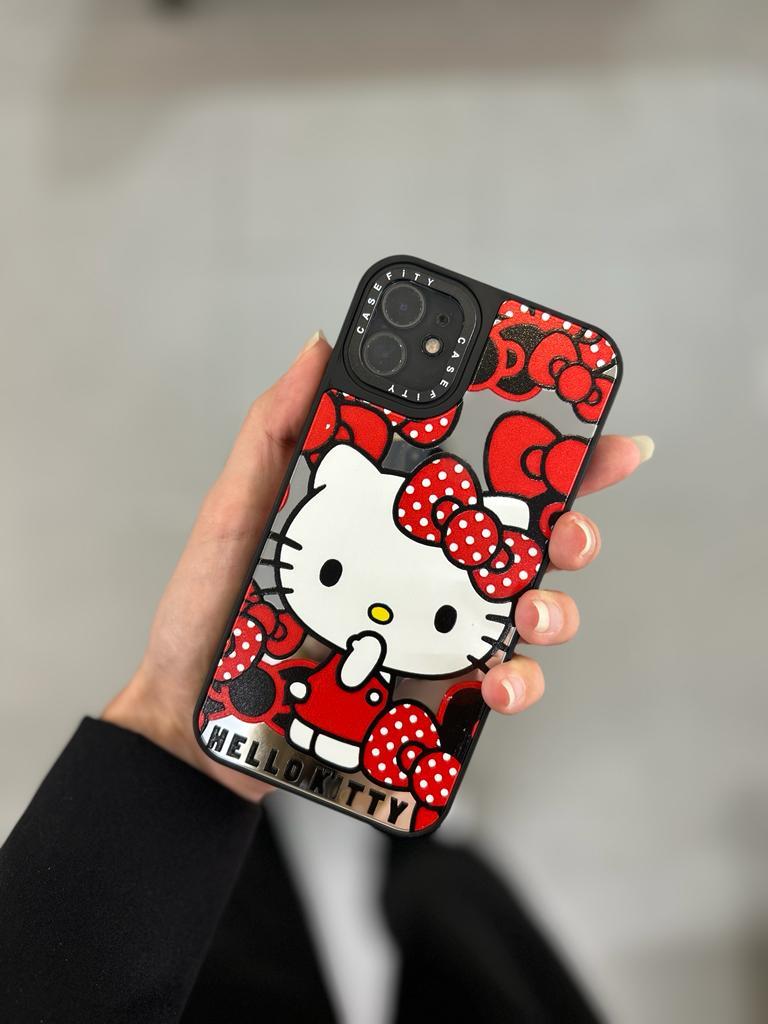 Hello Kitty Desenli Aynalı Telefon Kılıfı