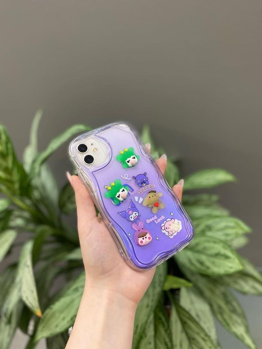 Iphone 11 Uyumlu Sevimli Figürlü Kılıf Mor