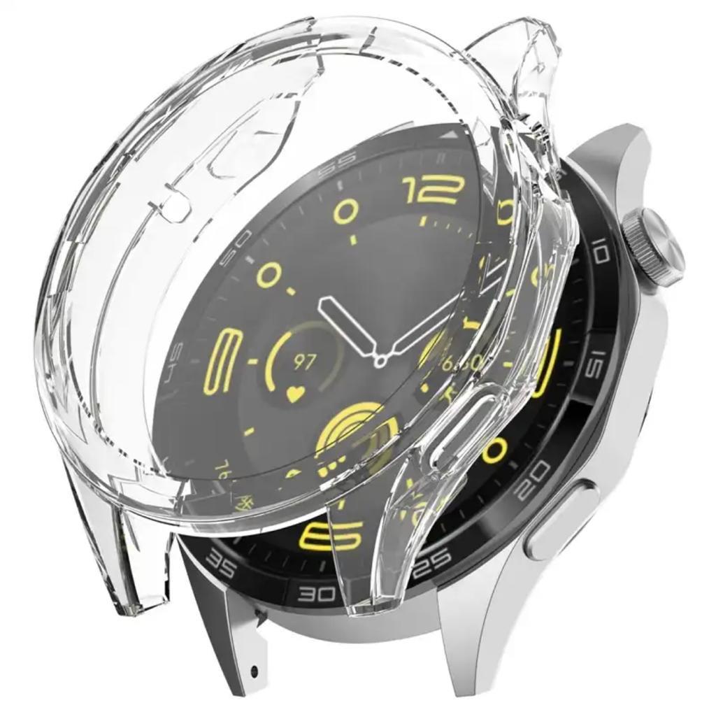 Huawei Watch GT4 46mm Uyumlu Kasa ve Ekran Koruyucu 360 Tam Koruma Silikon Kılıf 