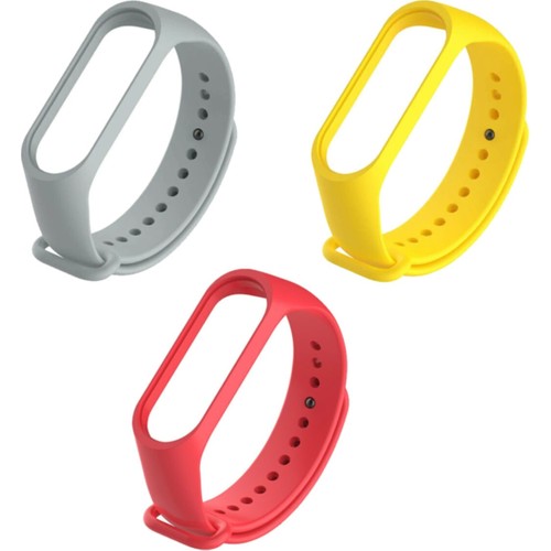 Mi7a Xiaomi Mi Band 3 4 Uyumlu Silikon Kordon 3'lü