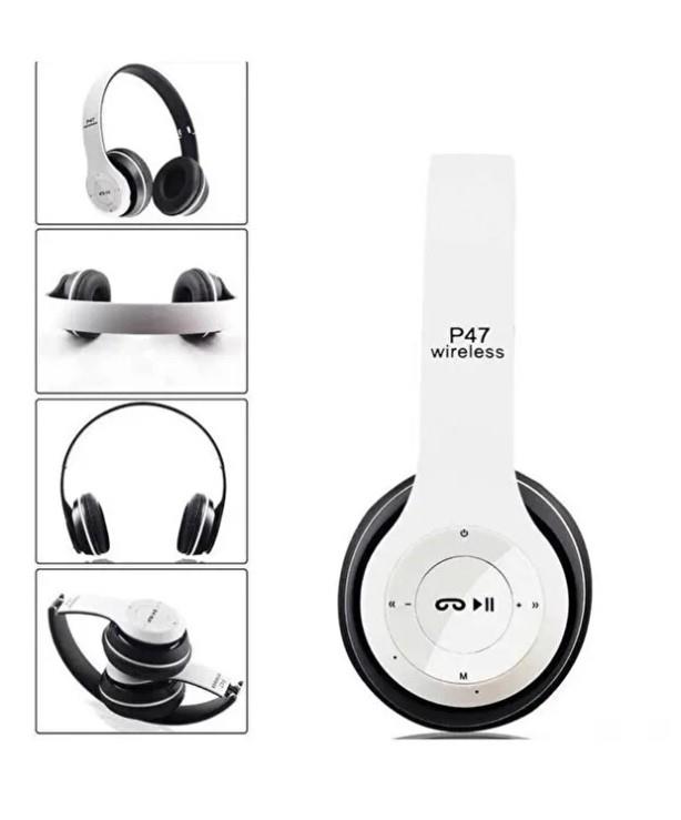 P47 Kablosuz Kulak Üstü Bluetooth Kulaklık