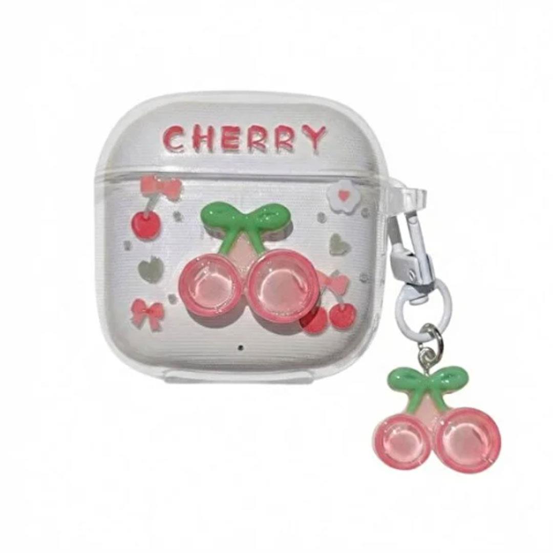 Freebuds SE 2 Uyumlu Cherry Figürlü Silikon Koruma Kılıfı