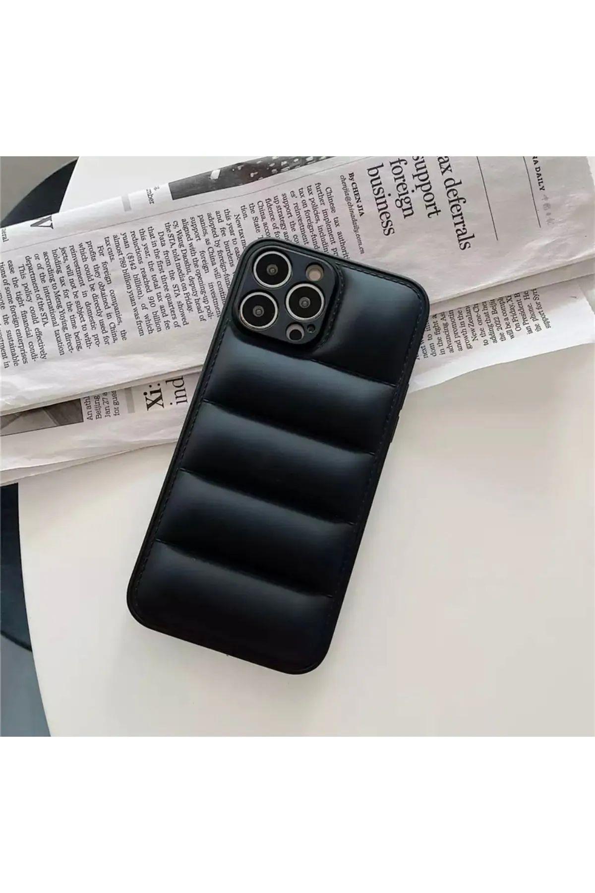 Iphone Uyumlu Puffer Kılıf Siyah