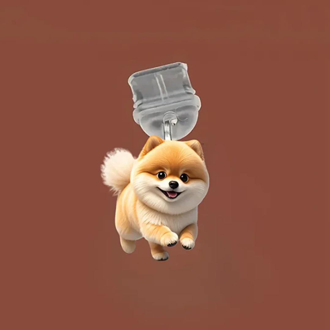 Pomeranian Figürlü Telefon Charmı (Lighting (iPhone) Uyumlu Şarj Soketi Tıpası)