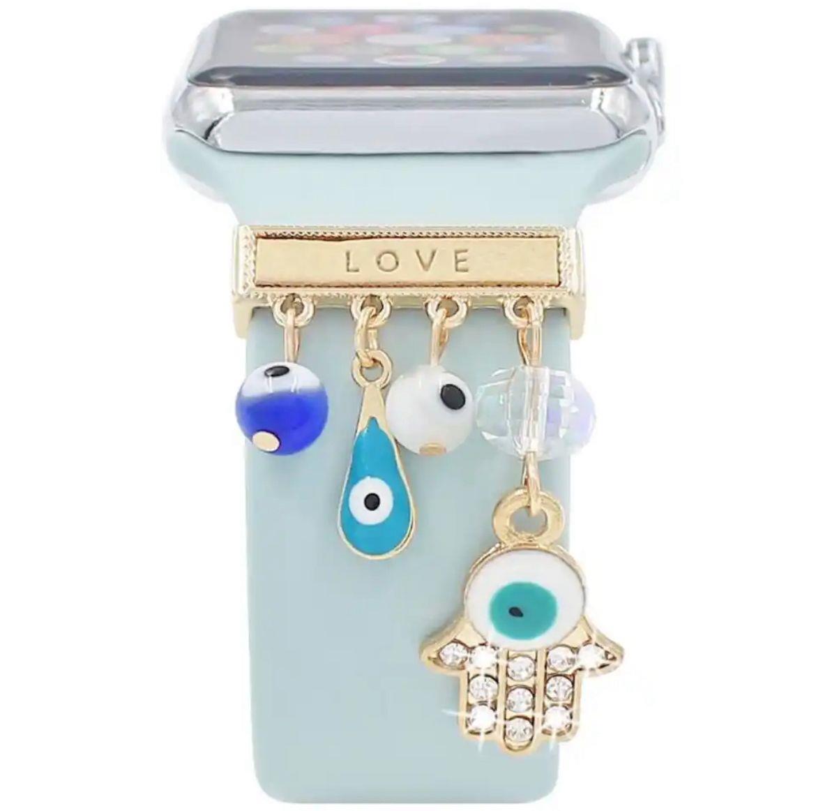 Apple Watch Uyumlu Saat Kordon Aksesuarı Charm Set Tüm Seri Kordonlara Uyumlu Kordon Süsü