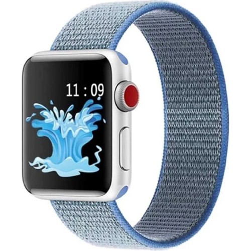 Mi7a Apple Watch Seri 7 6 5 4 3 2 Se 42MM / 44MM / 45MM Uyumlu Spor Loop Dokuma Hasır Kordon