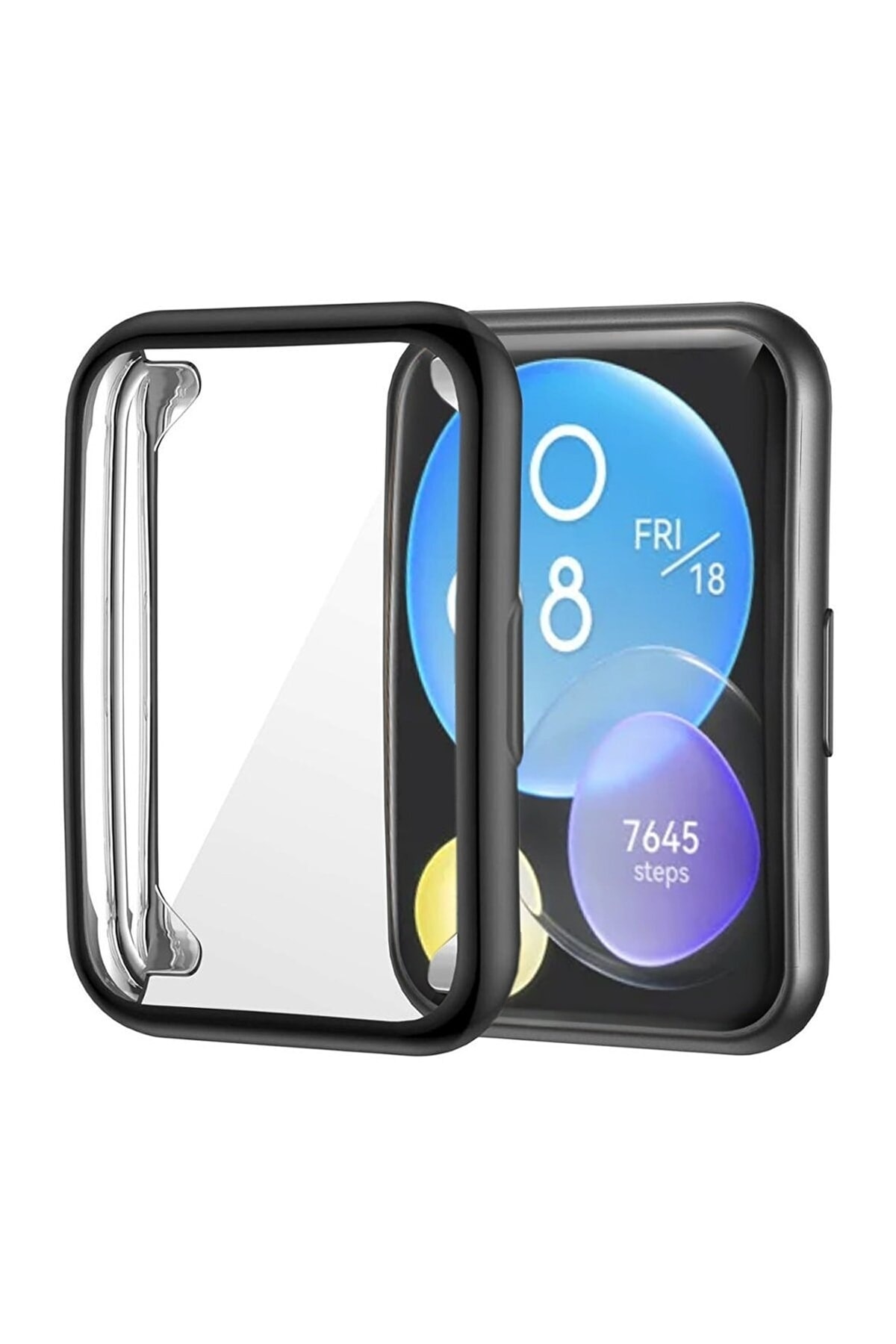 Huawei Watch Fit 2 Uyumlu 360 Koruma Full Koruma Silikon Kılıf