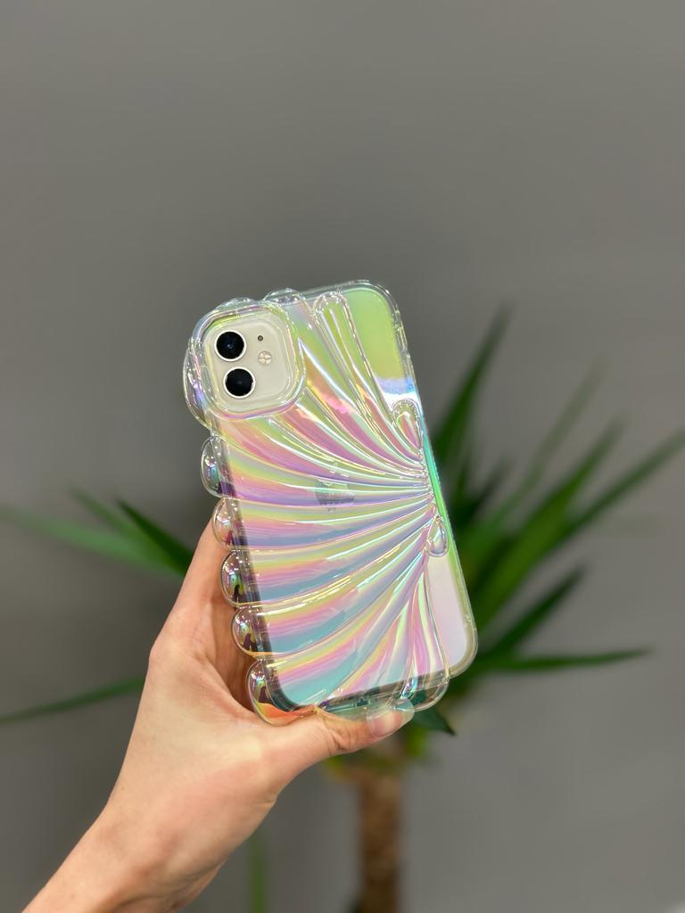 Iphone 14 Uyumlu Deniz Kabuğu Hologram Iphone Kılıf