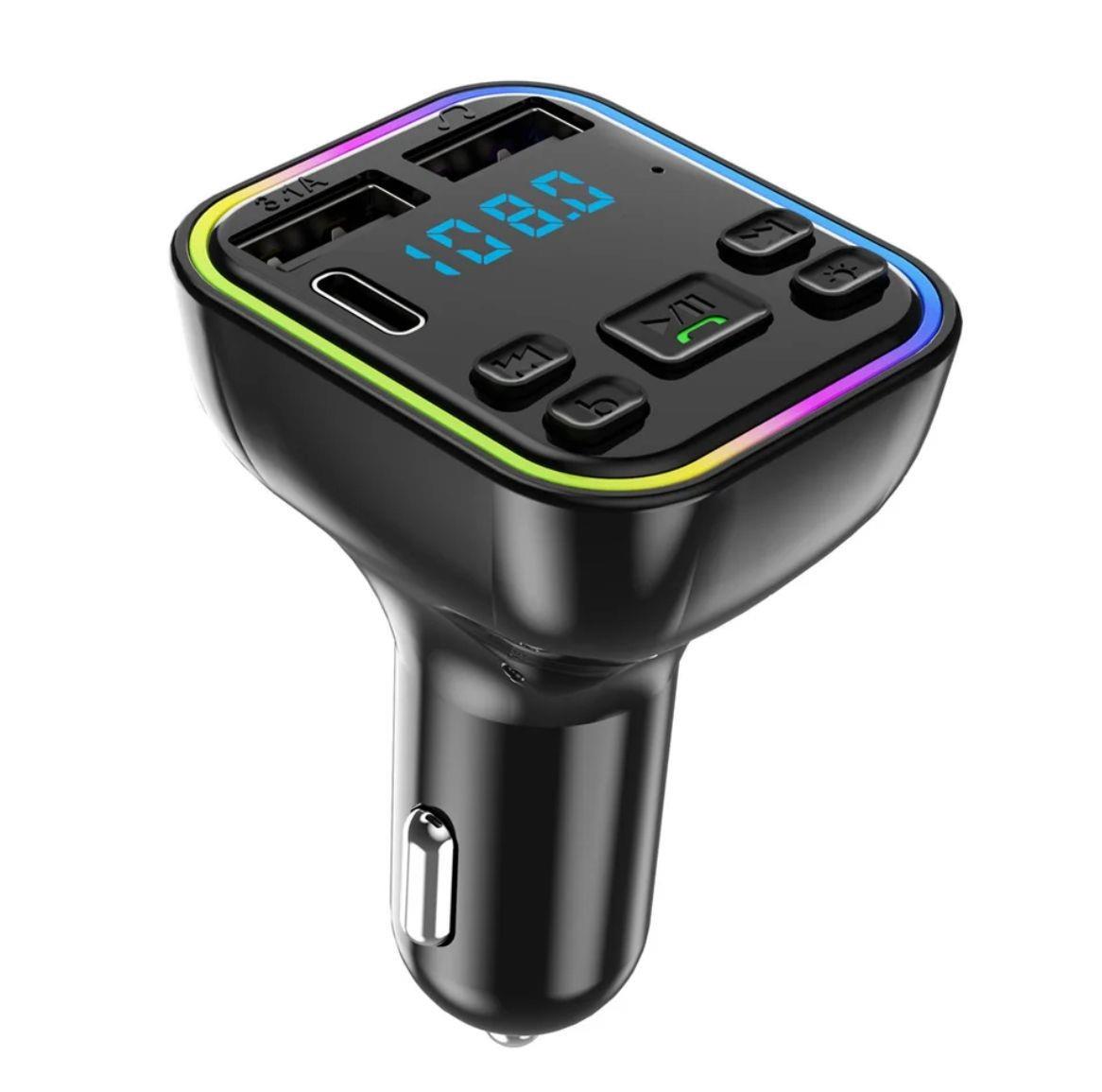 Bluetooth Kablosuz Araç Kiti (7 Renk RGB Led Işıklı)