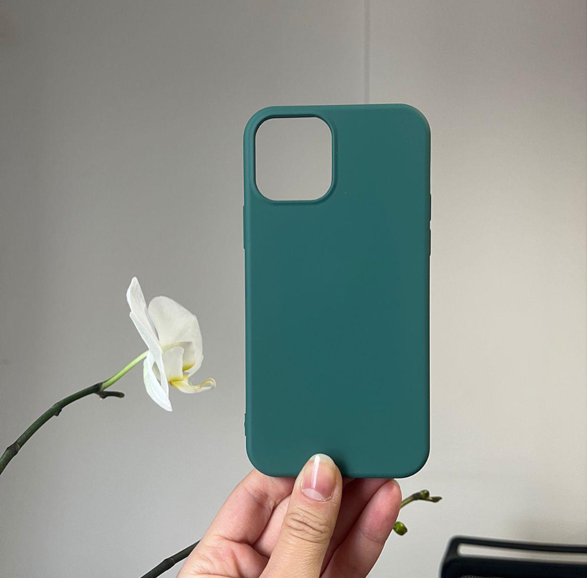 Iphone Uyumlu İçi Kadife Lansman Silikon Kılıf Haki