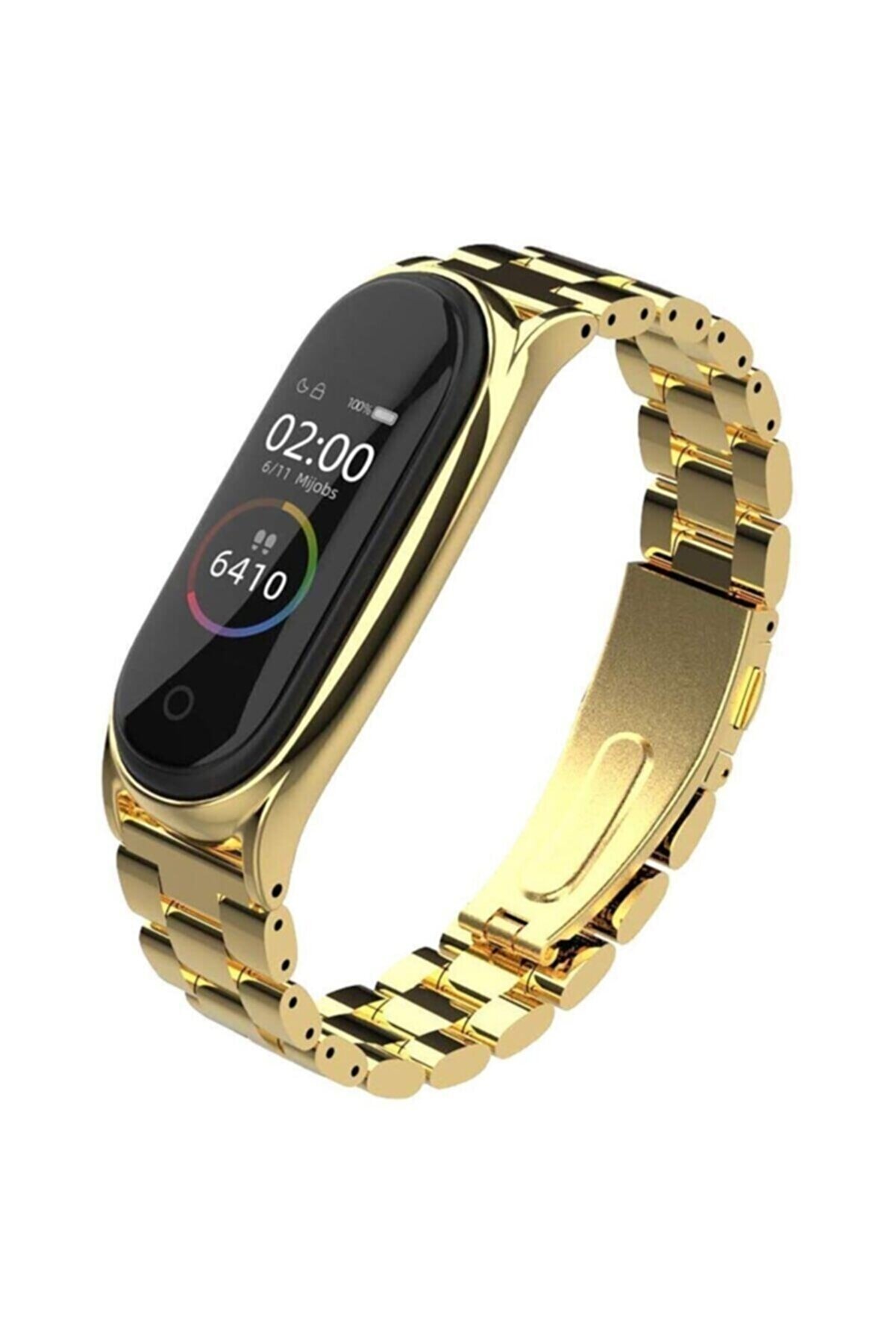 Xiaomi Mi Band 4 Mi Band 3 Uyumlu Metal Kordon Kayış 
