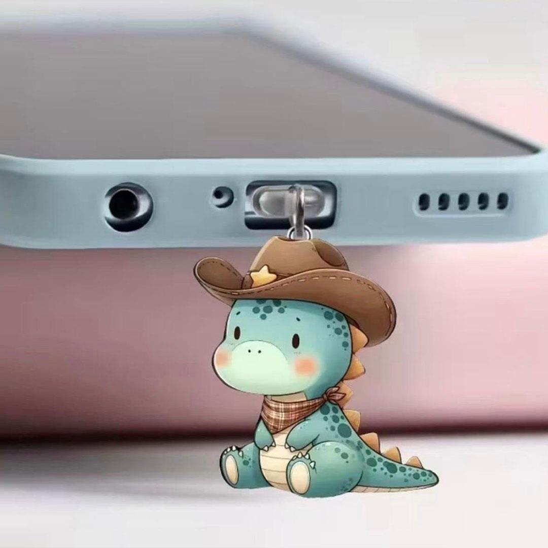 Dinazor Figürlü Telefon Charmı (Type-C Uyumlu Şarj Soketi Tıpası)