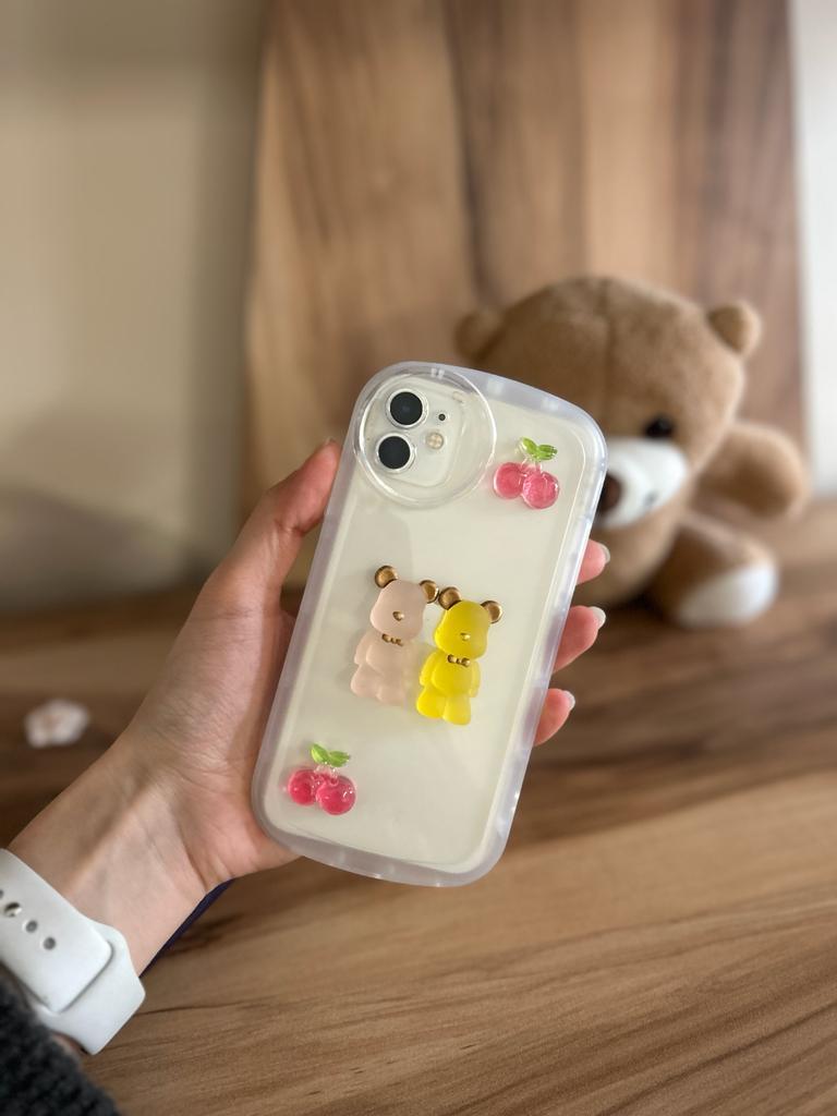 Sevimli Şeffaf Kaws Kılıf