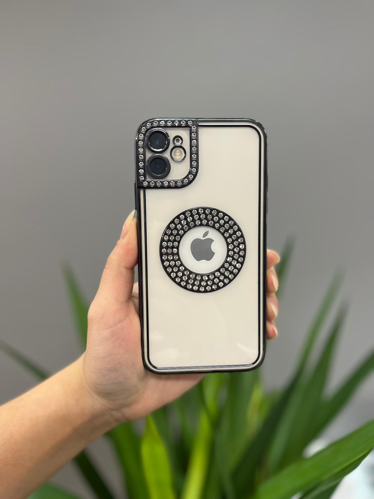 Iphone Uyumlu Taşlı Kılıf Siyah