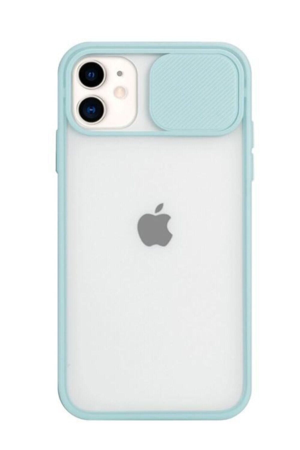 Iphone 11 Kılıf Sürgülü Kamera Korumalı Renkli Silikon Kılıf
