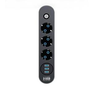 Termal Ak�m Korumal� Uzatma Kablosu 3L� Priz 3L� Usb 2Mt Kablo Uzunlu�u