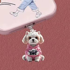 Sevimli Foto�raf�� Fig�rl� Telefon Charm� (Lighting (iPhone) Uyumlu �arj Soketi T�pas�)