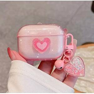 Airpods Pro Uyumlu Pembe Simli Kalpli Tasar�m K�l�f 