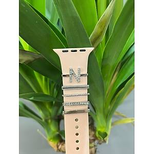 Apple Watch Uyumlu Kordon Aksesuar� Charm Set N Harfi