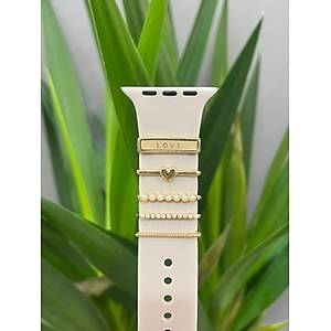 Apple Watch Uyumlu Kordon Aksesuar� Charm Set Love