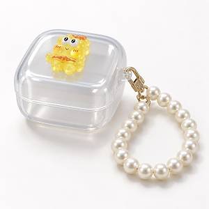Galaxy Buds 4 Pro Uyumlu S�ngerBob Fig�rl� �nci Boncuk Ask�l� �effaf Koruyucu K�l�f