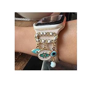  G�z Fig�rl� Apple Watch Uyumlu Ak�ll� Saat Kordon S�s� / Charm Seti
