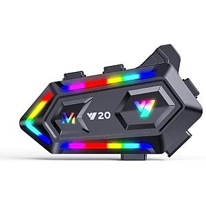 V20 Wireless Ak�ll� Motosiklet Kask Kulakl��� Intercom (25 Saate Kadar Kullan�m)