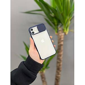 Iphone 11 Uyumlu S�rg�l� Kamera Korumal� K�l�f Lacivert